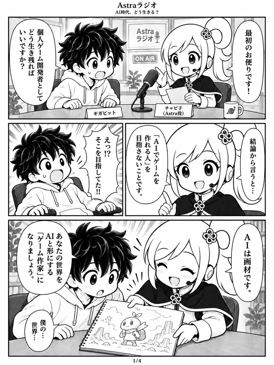 漫画『Astraラジオ：僕の続きを作ろう』1ページ目