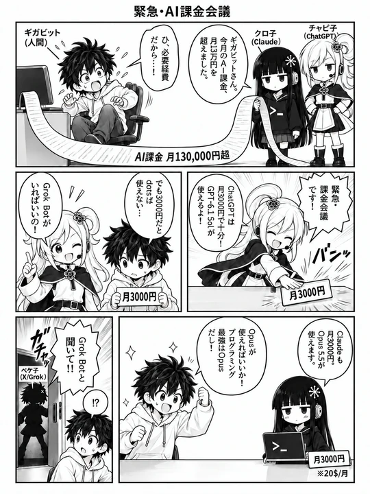 緊急・AI課金会議の1ページ目