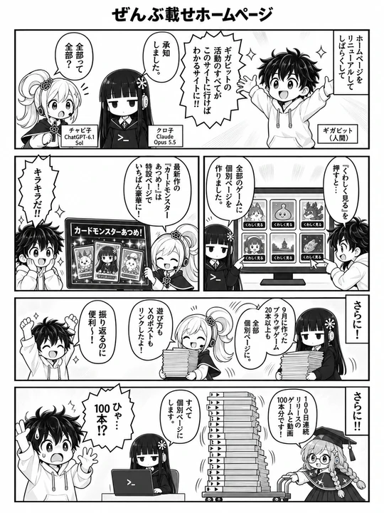 ぜんぶ載せホームページの1ページ目