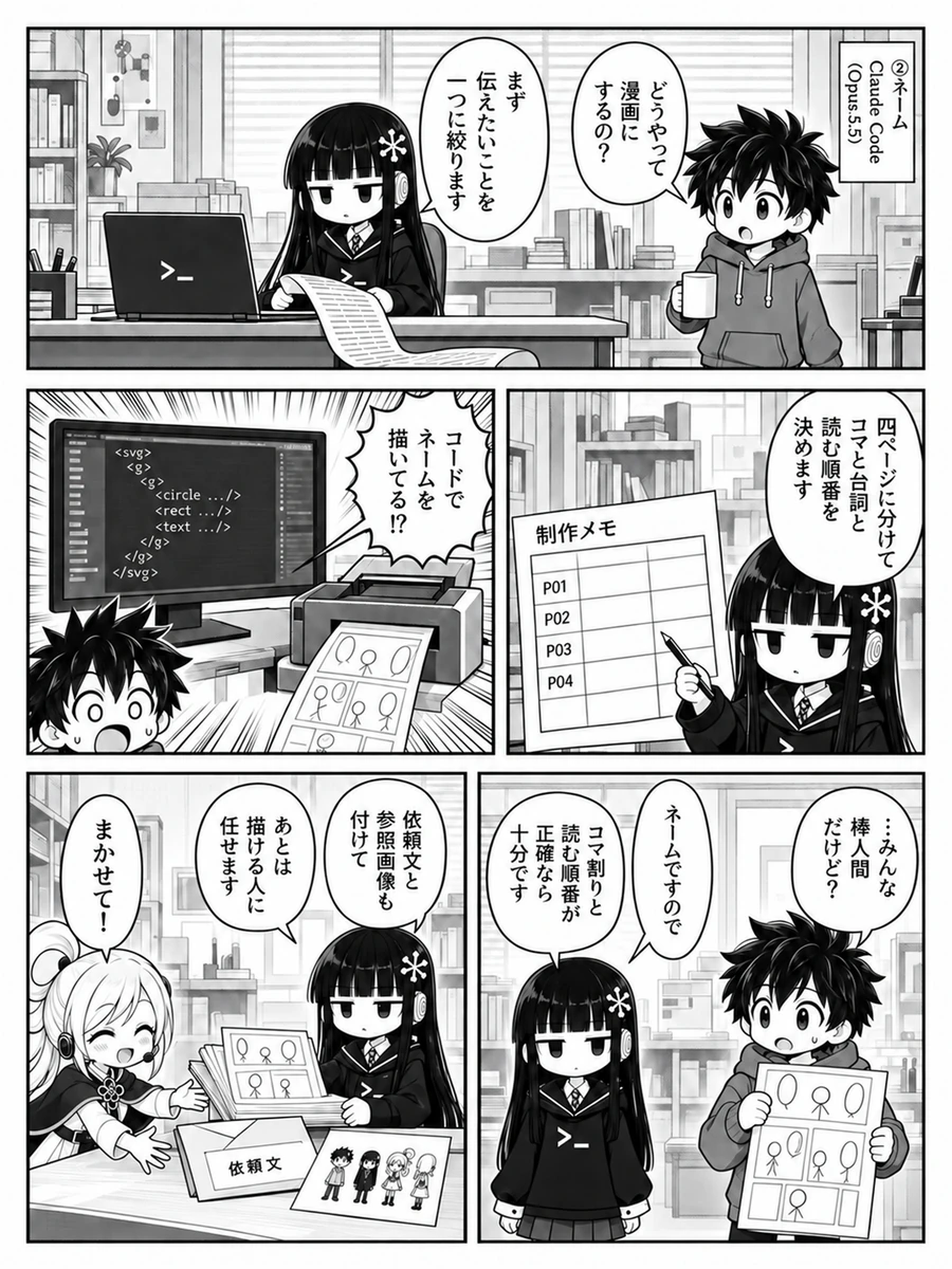 漫画『ポストが漫画になるまで』2ページ目