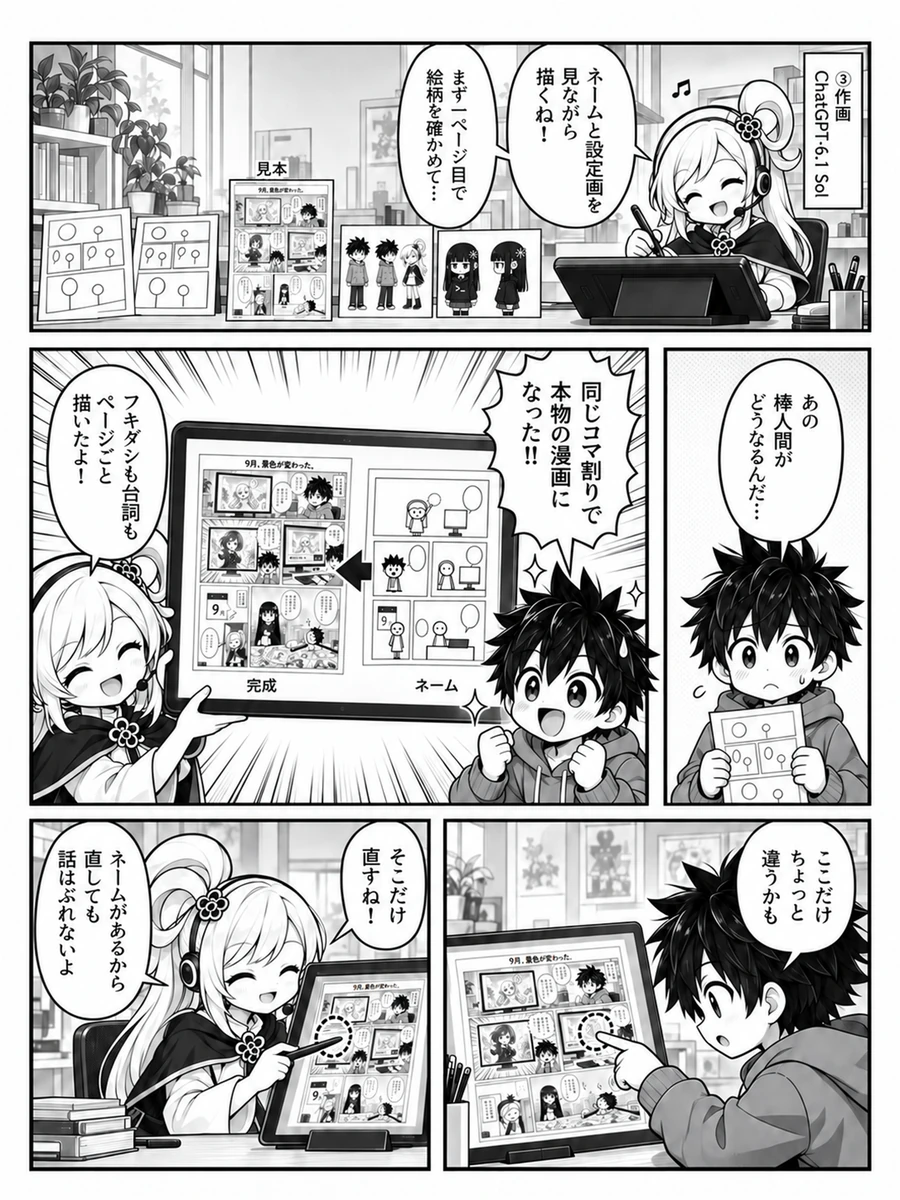 漫画『ポストが漫画になるまで』3ページ目
