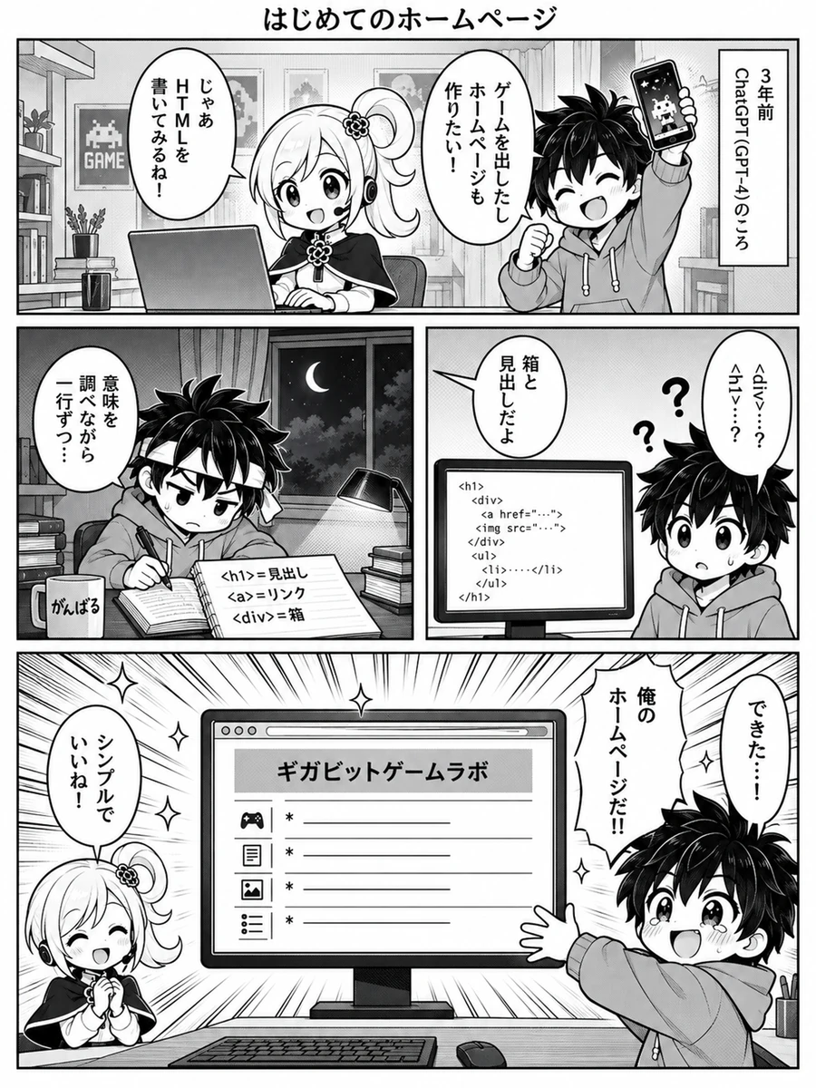漫画『はじめてのホームページ』1ページ目