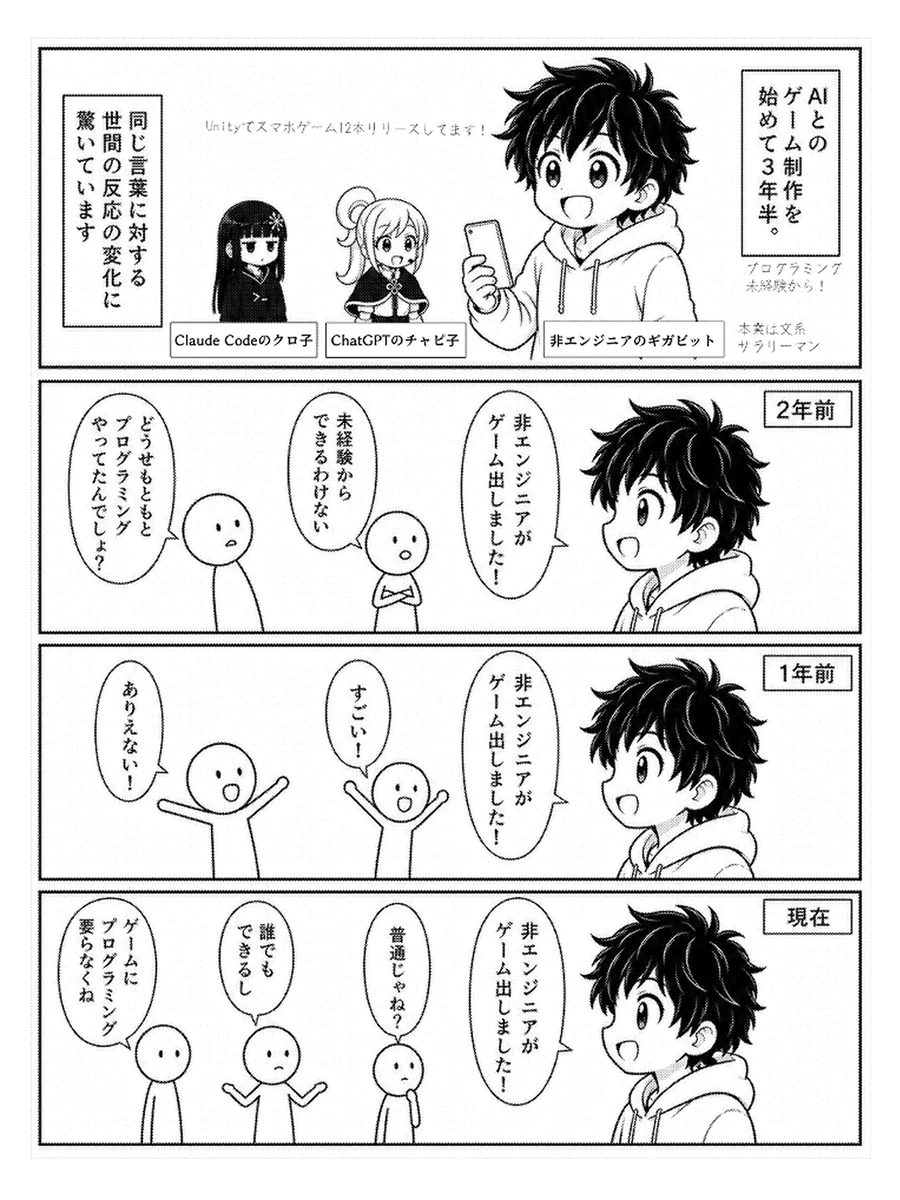 漫画『非エンジニアがゲーム出しました！』1ページ目