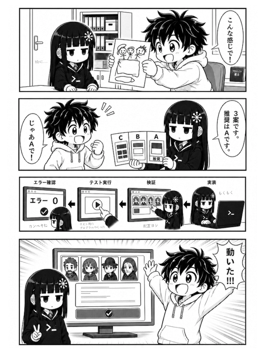 漫画『Unity＋AIでゲーム開発』6ページ目
